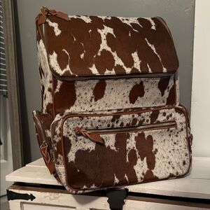 Cowhide Leather Travel Backpack